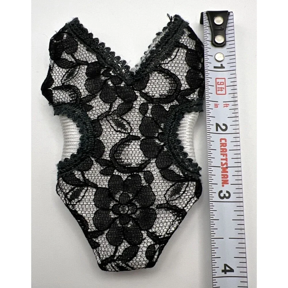 Vintage Barbie Lot of 6 Black/White: Black Lace Lingerie Outfits, Plus More!